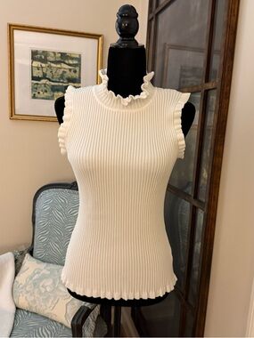MILLY SLEEVELESS KNIT TOP